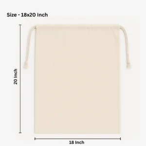 18x20 Inch Cotton Drawstring Pouch Bag
